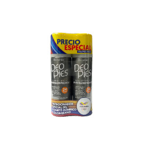 2 DESODORANTES DEO PIES ANTITRASPARENTE FRASCO X 260 ML P.E